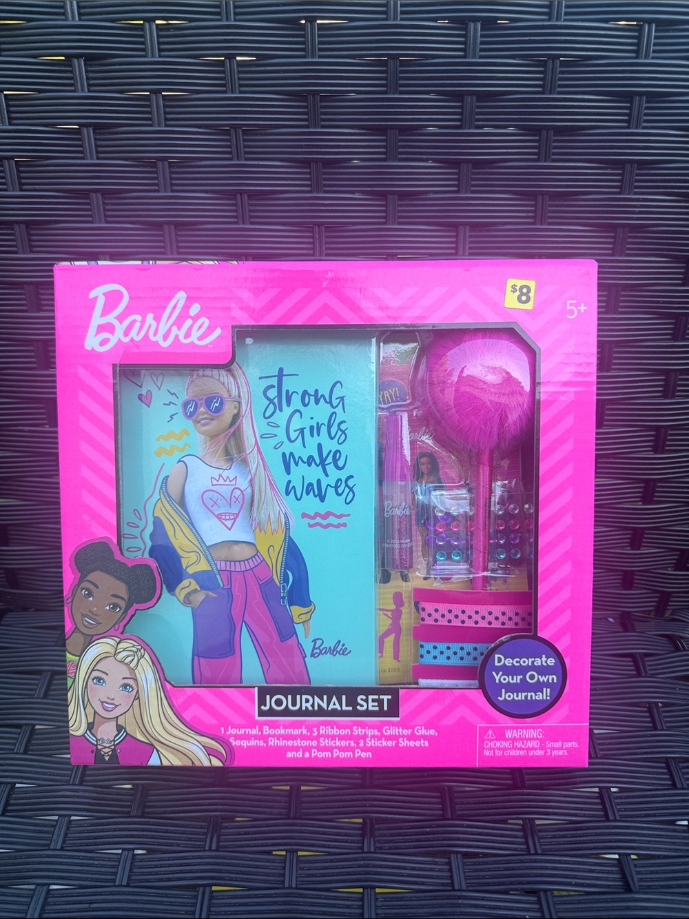Barbie Pink Journal Craft Set with Teal and Yellow Accents